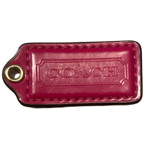 Coach Accessories - Coach Pink Fuchsia Leather Hangtag